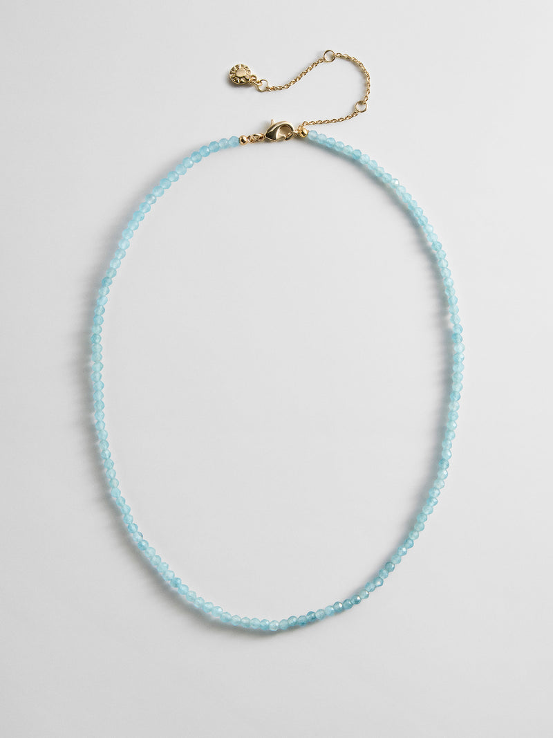 Mini Semi-Precious Necklace - Aquamarine