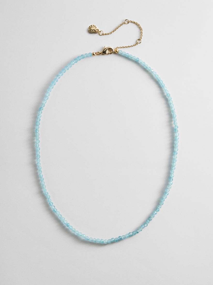 Mini Semi-Precious Necklace - Aquamarine