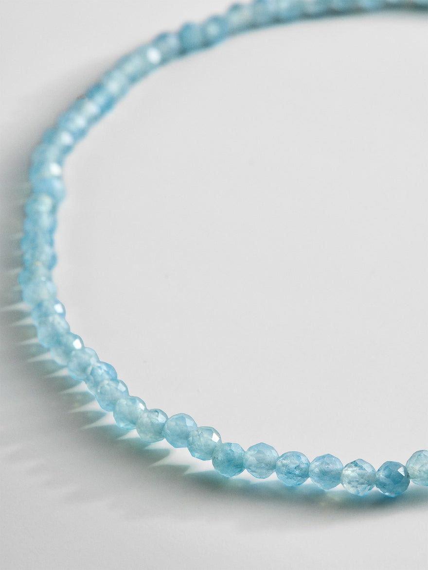 Mini Semi-Precious Necklace - Aquamarine