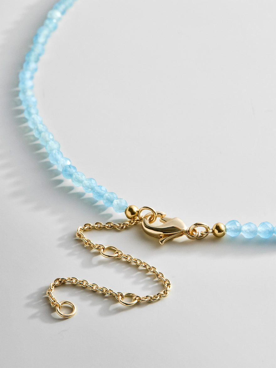 Mini Semi-Precious Necklace - Aquamarine