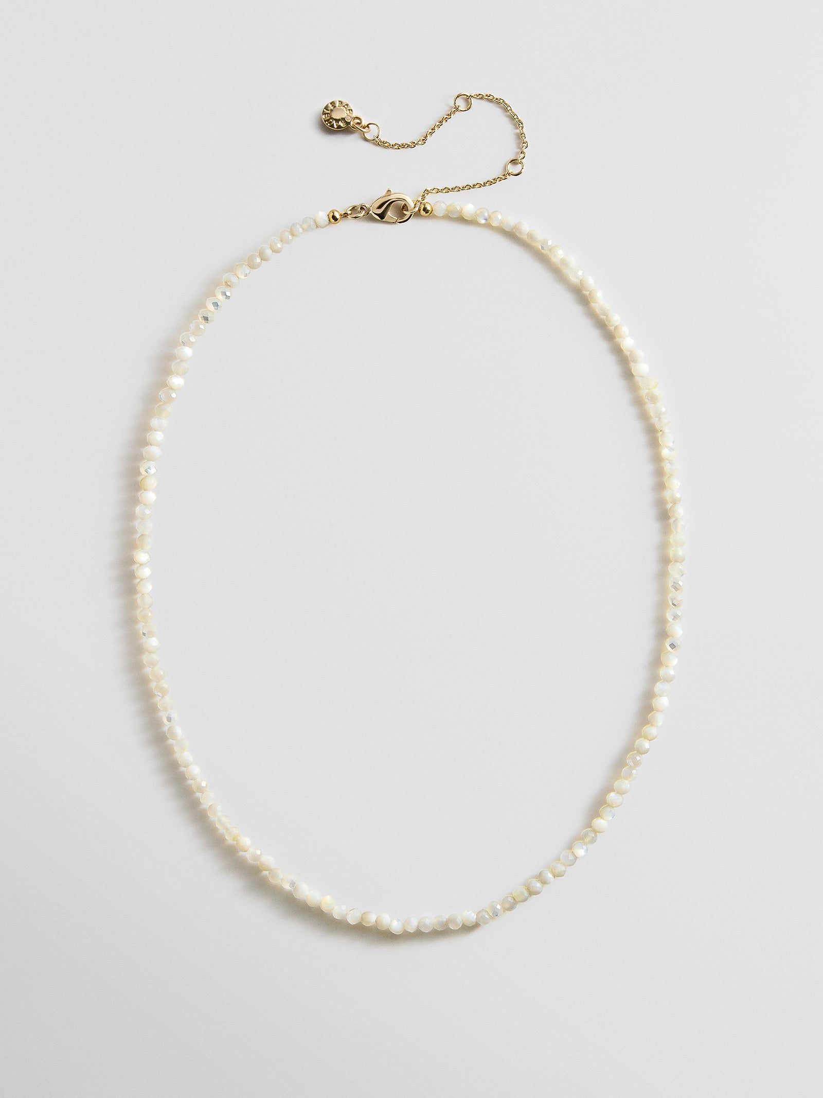 Mini Semi-Precious Necklace - Mother of Pearl