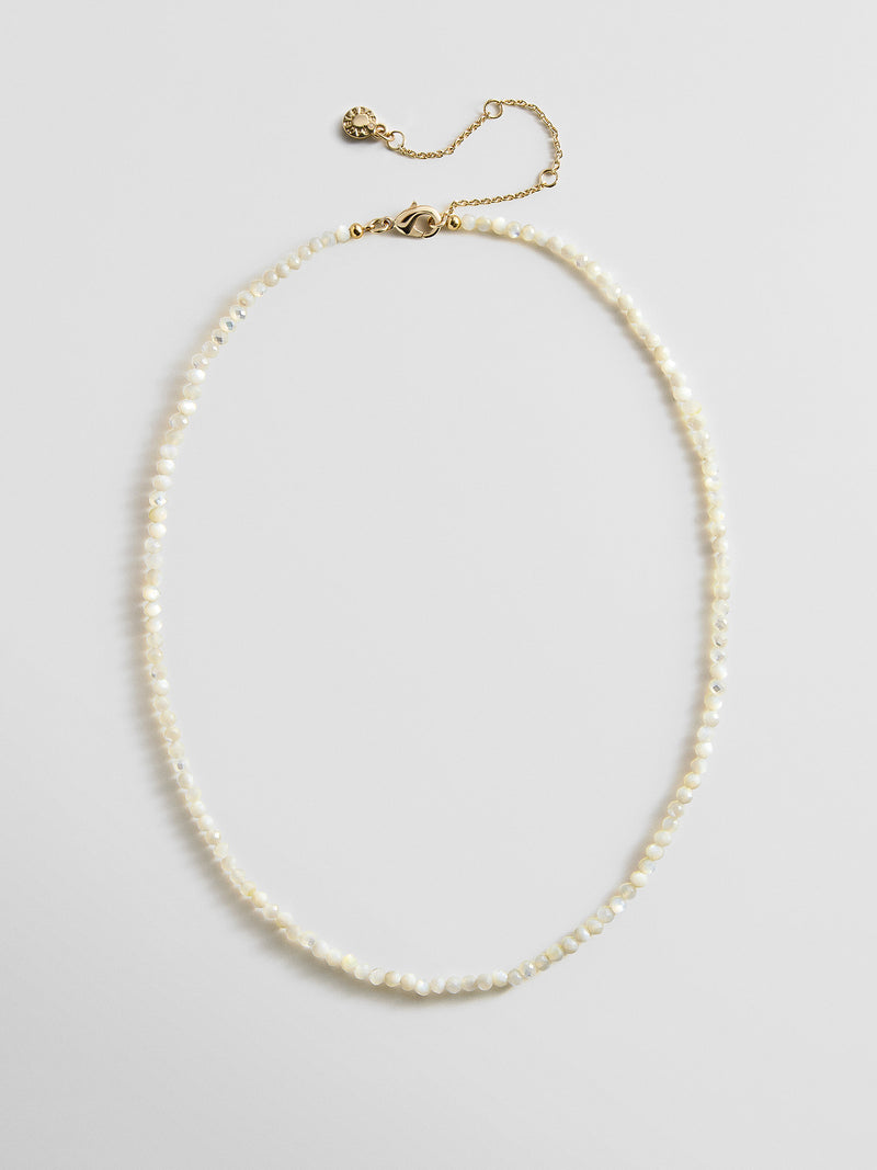 Mini Semi-Precious Necklace - Mother of Pearl