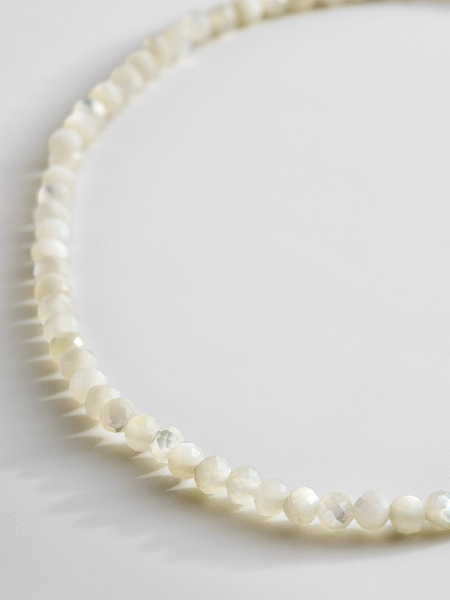 Mini Semi-Precious Necklace - Mother of Pearl