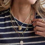 Mini Semi-Precious Necklace - Mother of Pearl