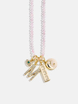 BaubleBar Semi-Precious Cluster Charm Necklace Base - Rose Quartz Chain - 
    Customizable charm necklace
  
