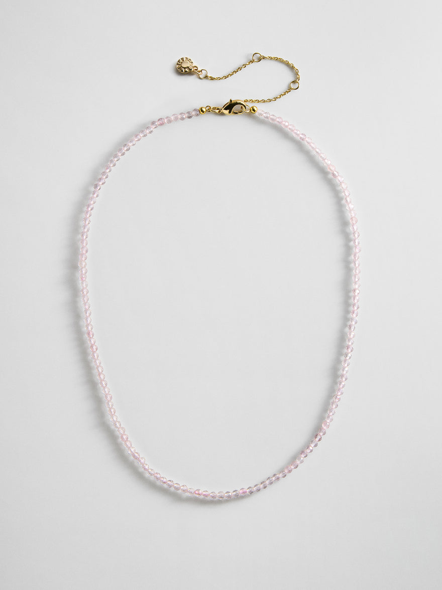 Mini Semi-Precious Necklace - Rose Quartz