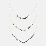 14K Gold Custom Multi Name Necklace - 2 Names