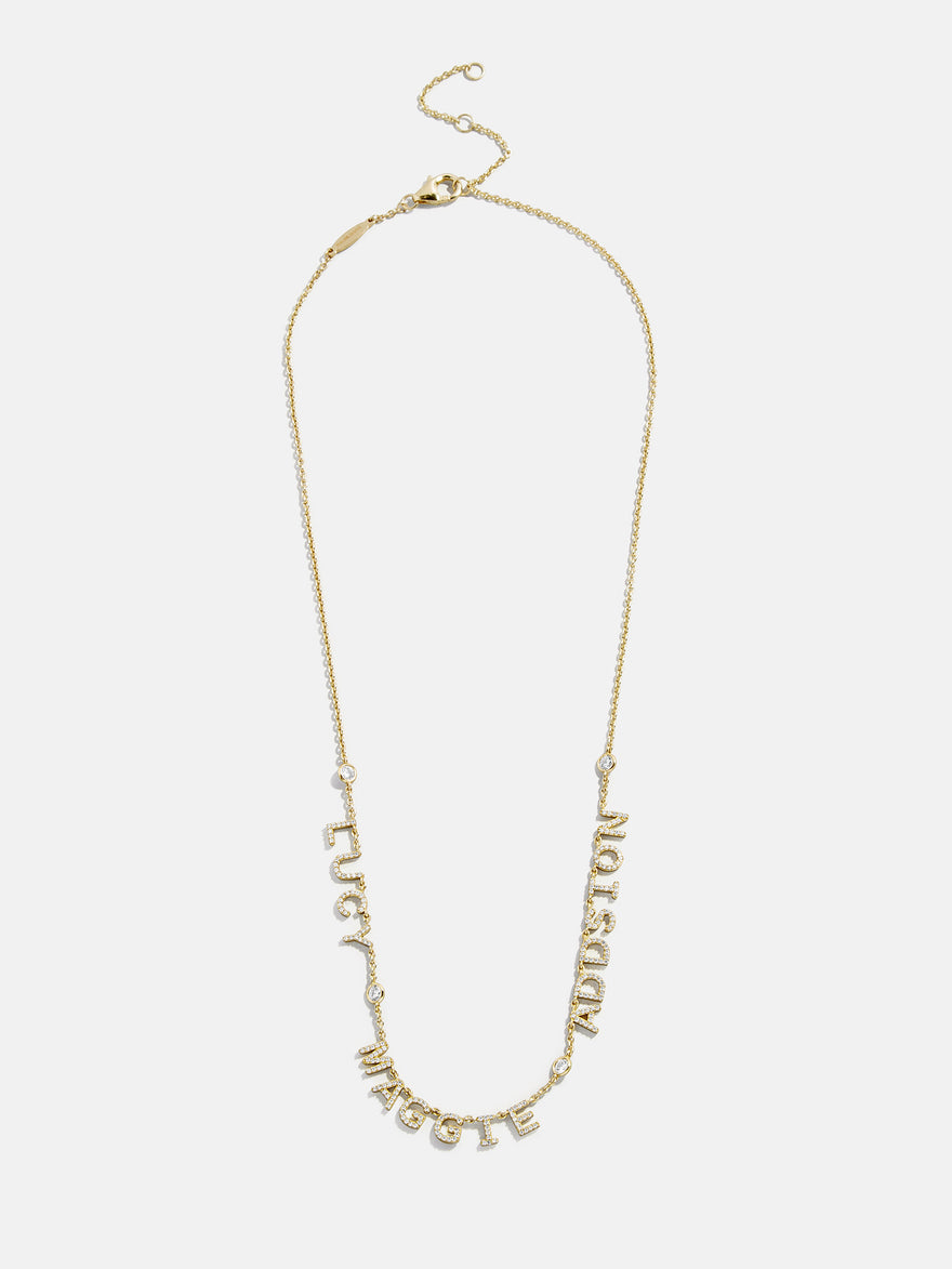 14K Gold Custom Multi Name Necklace - 2 Names