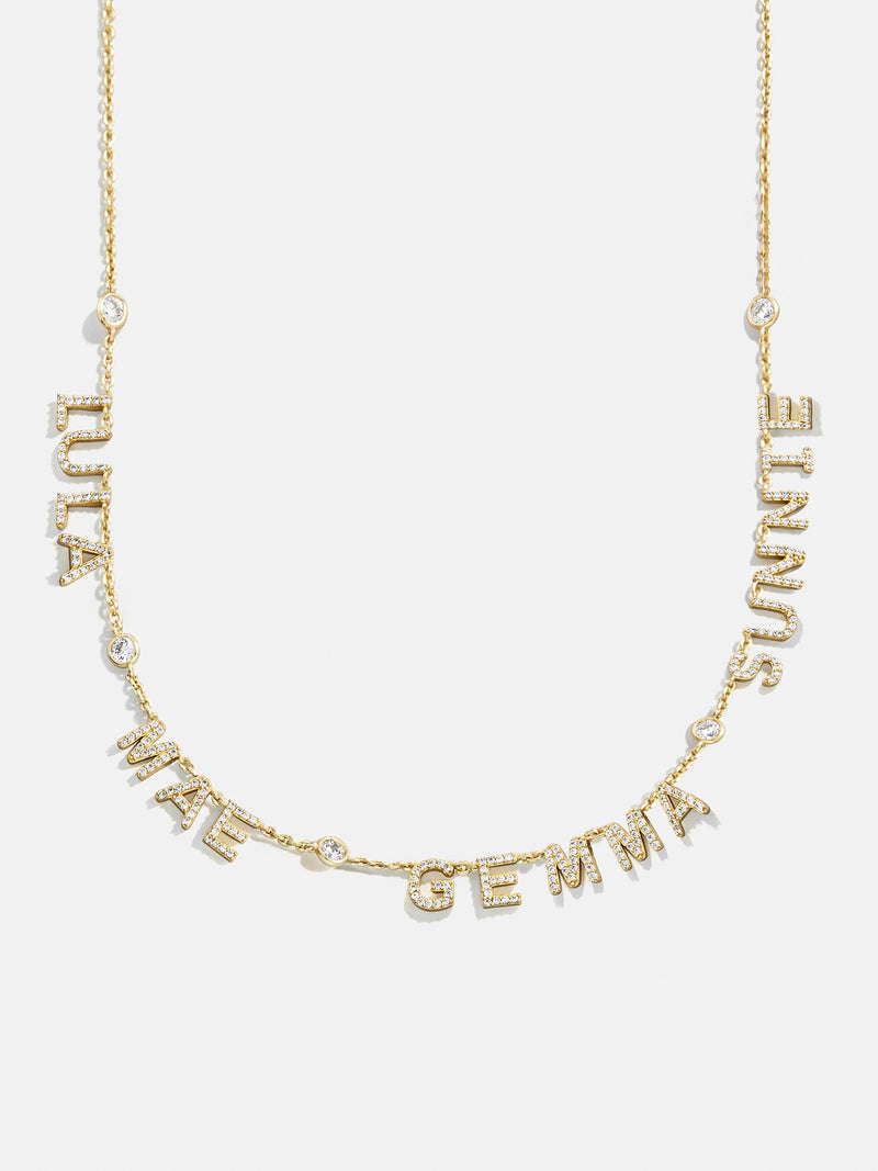 14K Gold Custom Multi Name Necklace - 4 Names