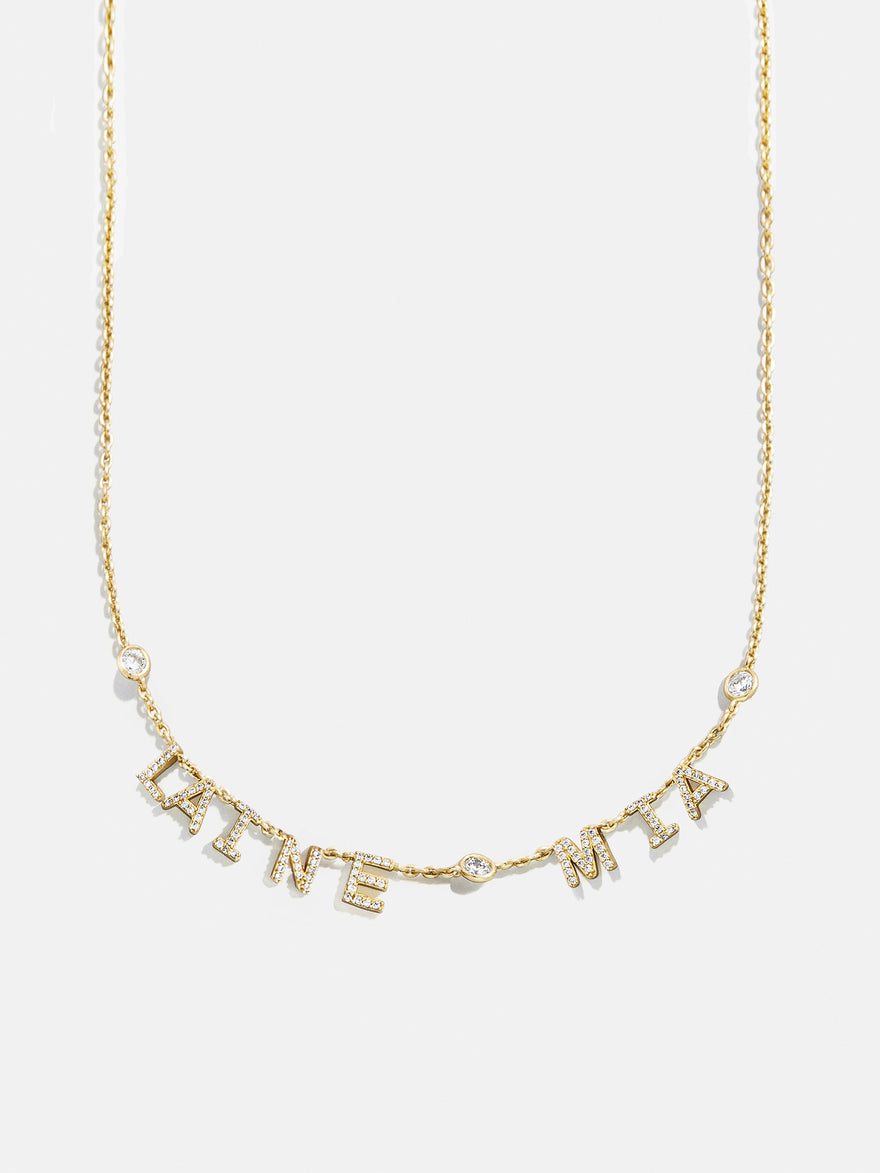 14K Gold Custom Multi Name Necklace - 2 Names