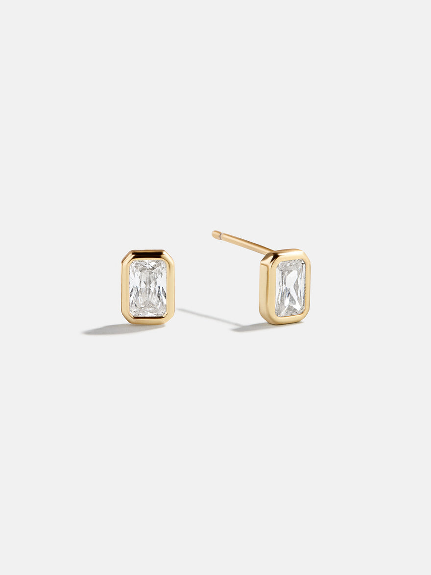 Bianca 18K Gold Earrings - Gold/Pavé