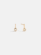 Fallon 14K Gold Bezel Earrings - 5MM Stone