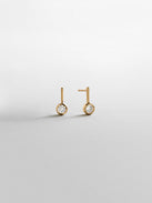 Fallon 14K Gold Bezel Earrings - 5MM Stone
