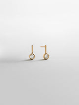 BaubleBar Fallon 14K Gold Bezel Earrings - Gold - 
    Crystal huggie earrings 
  
