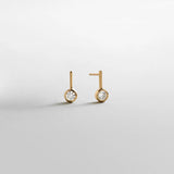 Fallon 14K Gold Bezel Earrings - Gold