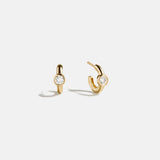 Dawn 14K Gold Earrings - Gold/Pavé
