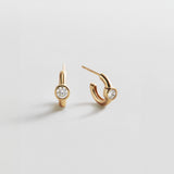 Dawn 14K Gold Earrings - Gold/Pavé