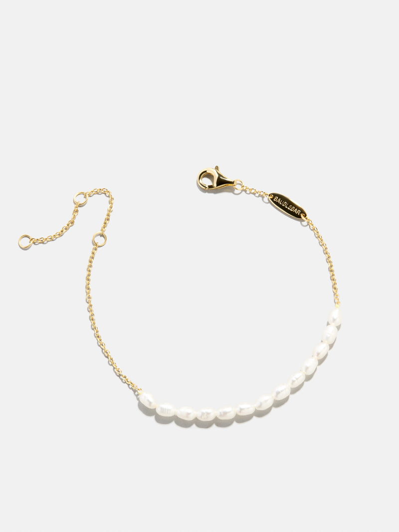 BaubleBar Barbra 18K Gold Pearl Bracelet - Gold/Pearl - 
    Gold chain for stacking
  
