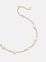 BaubleBar Yasmine 18K Gold Pearl Bracelet - Gold/Pearl - 
    Gold chain for stacking
  
