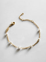 BaubleBar Yasmine 18K Gold Pearl Bracelet - Gold/Pearl - 
    Gold chain for stacking
  
