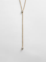 BaubleBar Teardrop 14K Gold Lariat Necklace - Gold/Pavé - 
    Crystal Y-necklace
  
