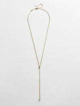 BaubleBar Teardrop 14K Gold Lariat Necklace - Gold/Pavé - 
    Crystal Y-necklace
  
