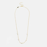 Yasmine 14K Gold Pearl Necklace - Gold/Pavé
