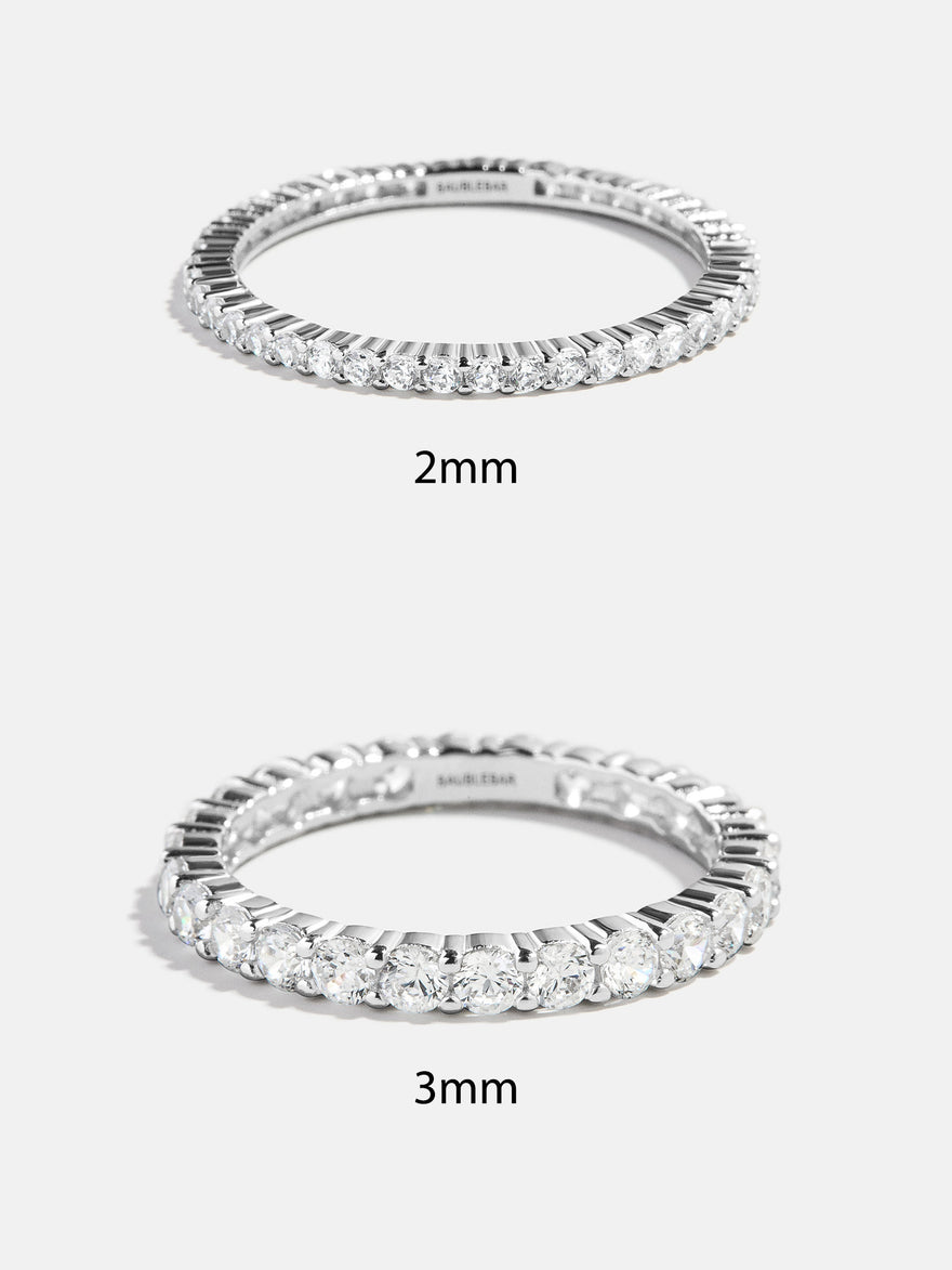 Diana Sterling Silver Eternity Ring - 2MM Stones