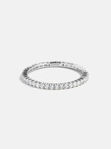 BaubleBar Diana Sterling Silver Eternity Ring - 2MM Stones - 
    Crystal ring
  
