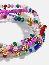 BaubleBar Indya Semi-Precious Layered Bracelet Set - Dark Multi - 
    Set of five beaded stretch bracelets
  
