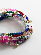 Indya Semi-Precious Layered Bracelet Set - Dark Multi