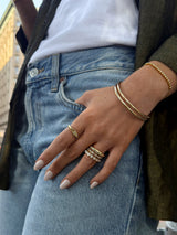 BaubleBar Star Power Celestial Ring Set - Gold/Pavé - 
    Set of four gold rings 
  
