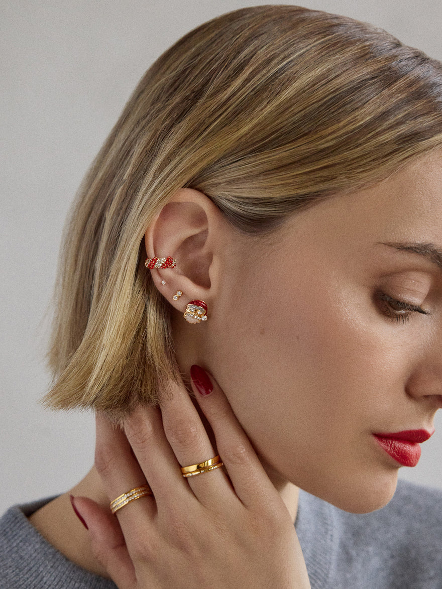 Santa Baby Stud Earrings - Santa Claus