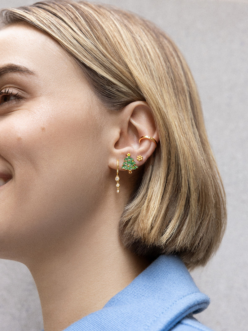 BaubleBar Christmas Tree Stud Earrings - Christmas Tree - 
     Christmas holiday earrings 
  
