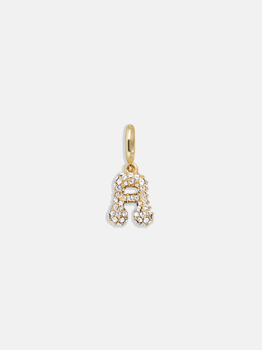 Pavé Bubble Initial Cluster Charm  - A