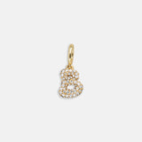 Pavé Bubble Initial Cluster Charm  - B