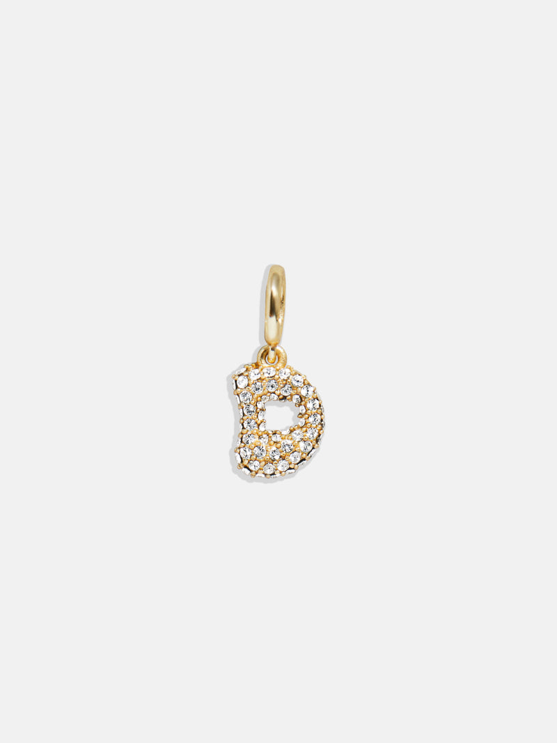 Pavé Bubble Initial Cluster Charm  - D