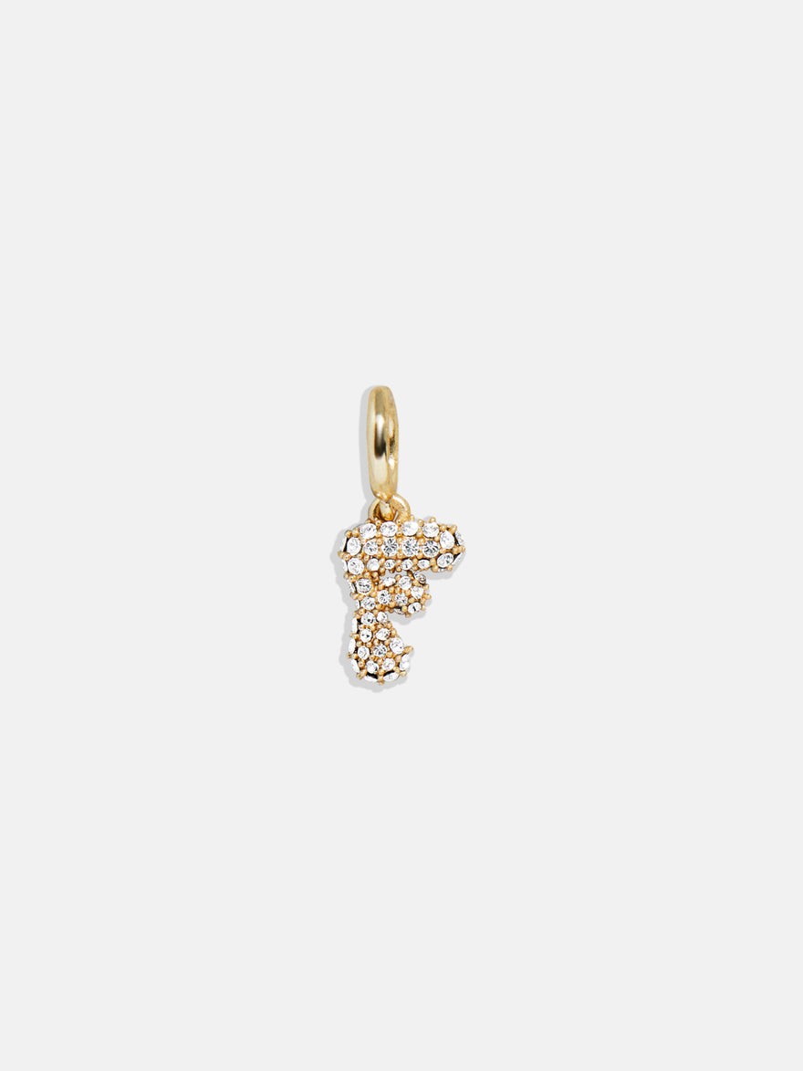 Pavé Bubble Initial Cluster Charm  - F