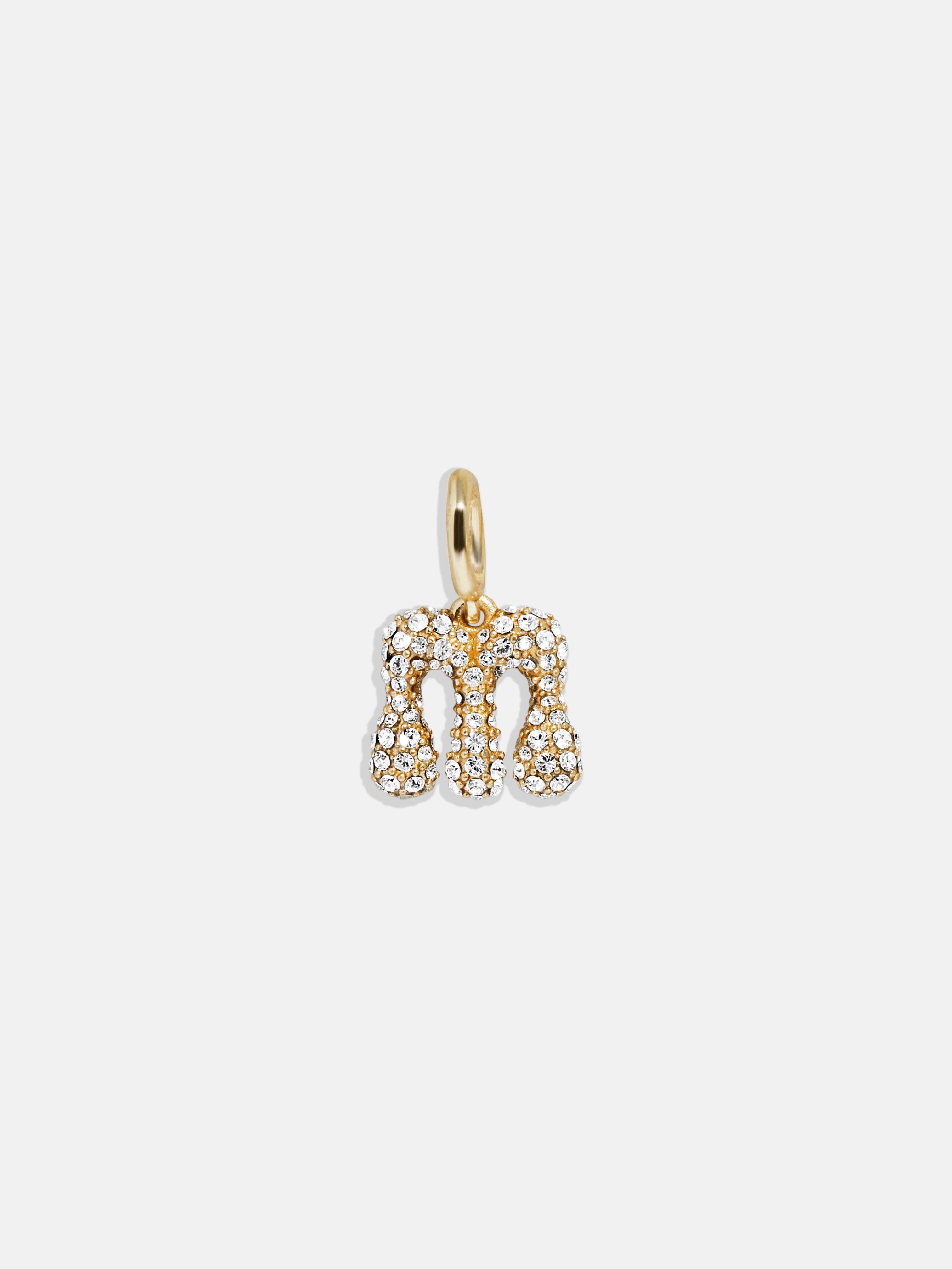Pavé Bubble Initial Cluster Charm  - M