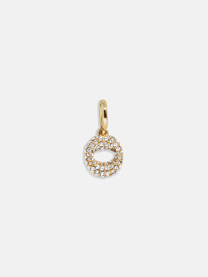 Pavé Bubble Initial Cluster Charm  - O
