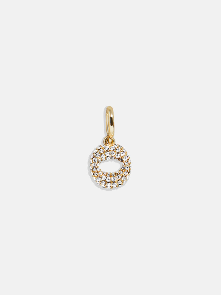 Pavé Bubble Initial Cluster Charm  - O
