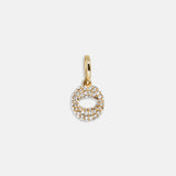 Pavé Bubble Initial Cluster Charm  - O
