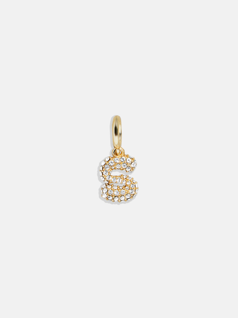 Pavé Bubble Initial Cluster Charm  - S