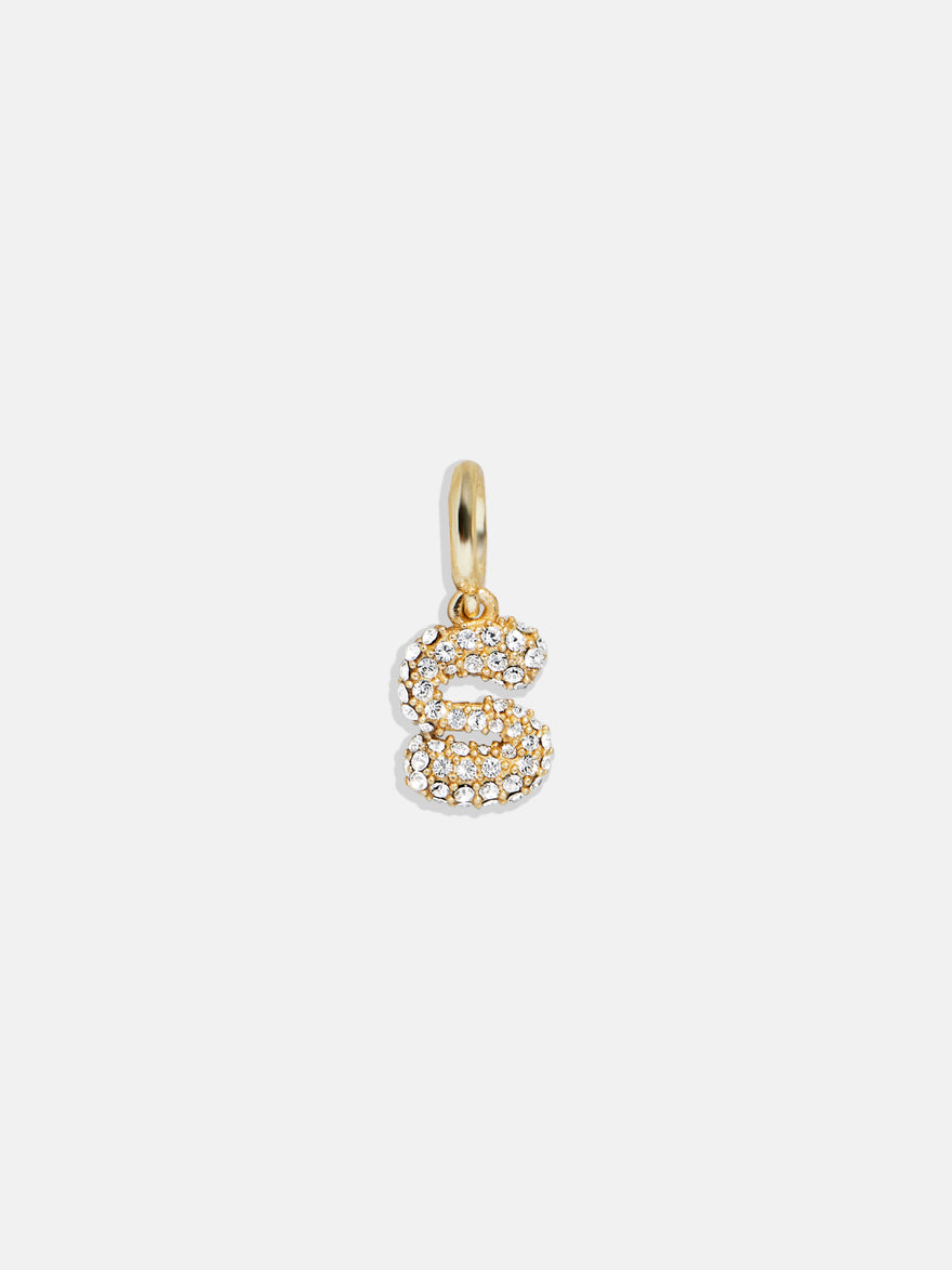 Pavé Bubble Initial Cluster Charm  - S
