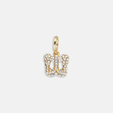 Pavé Bubble Initial Cluster Charm  - W