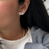 Kali Heart Earrings - Gold/Pavé
