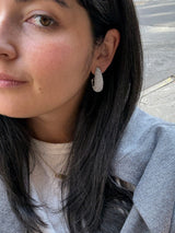 BaubleBar Sloane Crystal Hoop Earrings - Silver/Pavé - 
    Chunky earrings
  
