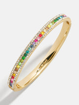 BaubleBar Helena Crystal Hinge Bangle - Gold/Multi - 
    Gold bangle for stacking 
  
