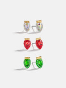 Merry & Bright Holiday Earring Set - Classic Christmas Lights