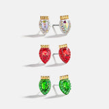 Merry & Bright Holiday Earring Set - Classic Christmas Lights